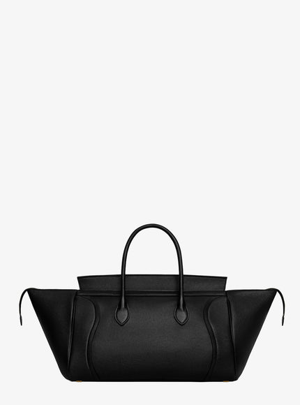 Celine Luggage Leather Handbag With Logo Lettering On The Front