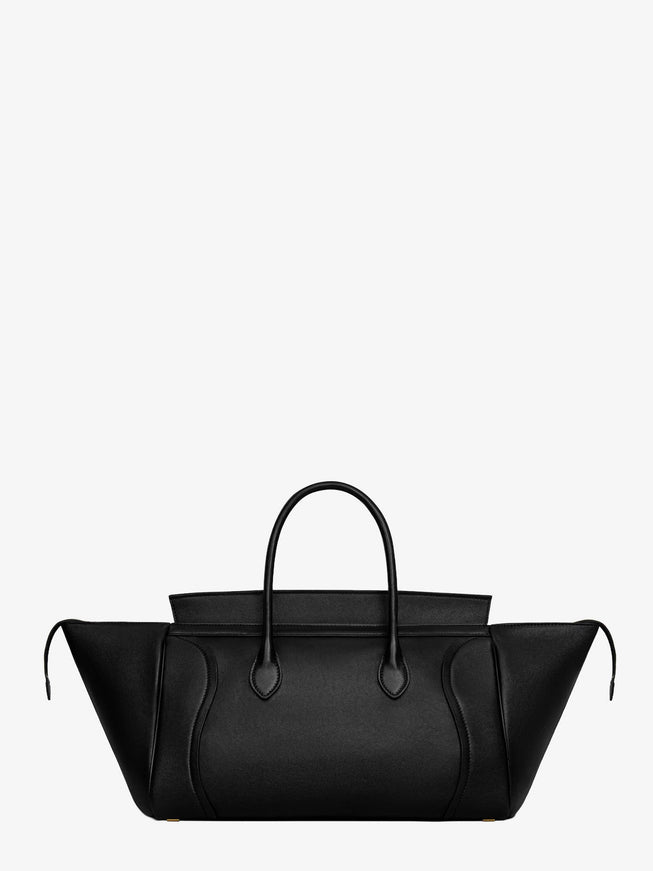 Celine Luggage Leather Handbag With Logo Lettering On The Front