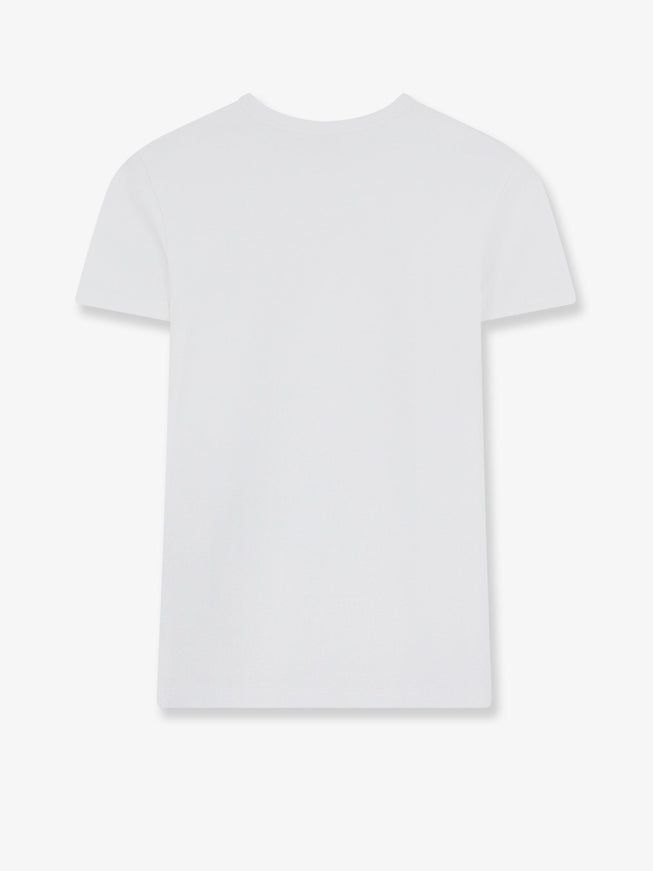 Celine Cotton T-Shirt With Front Lettering Logo Print
