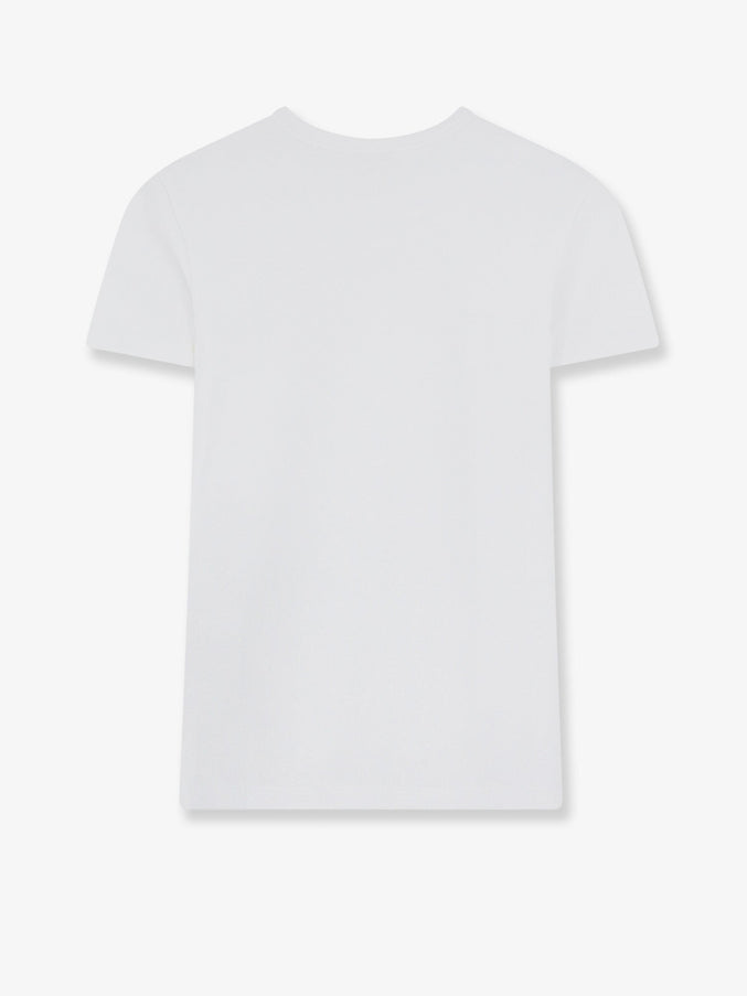 Celine Cotton T-Shirt With Front Lettering Logo Print