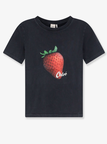 Chloe' Cotton T-Shirt Ash Black