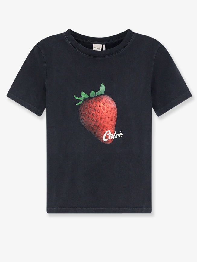 Chloe' Cotton T-Shirt Ash Black