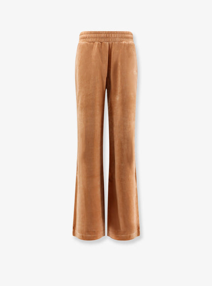Chloe' Velvet Joggers Trousers Smoked Ochre