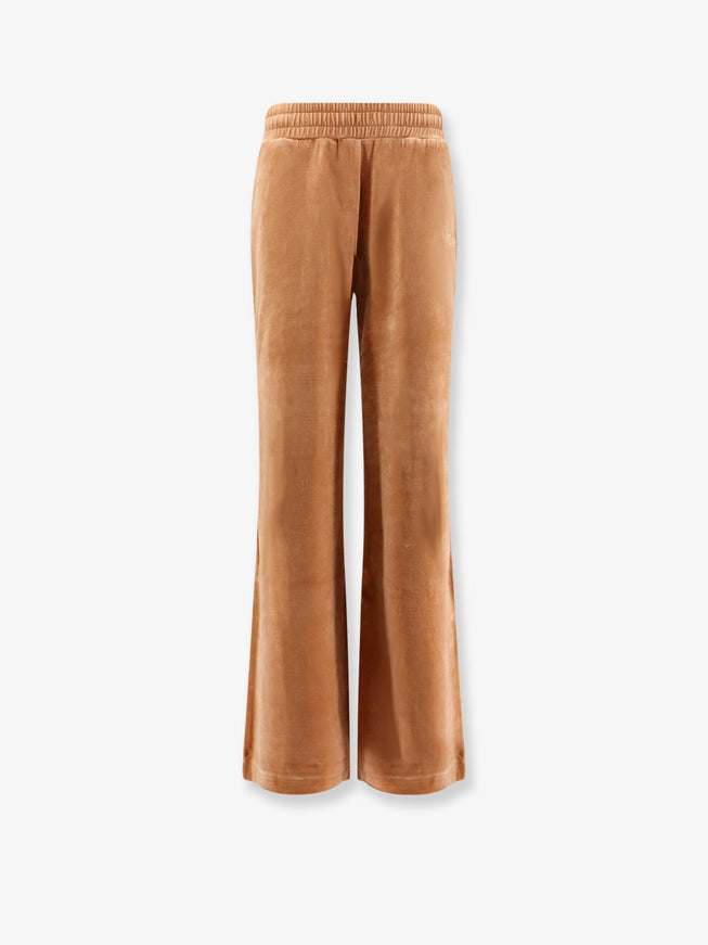 Chloe' Velvet Joggers Trousers Smoked Ochre