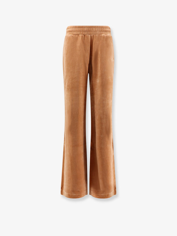 Chloe' Velvet Joggers Trousers Smoked Ochre