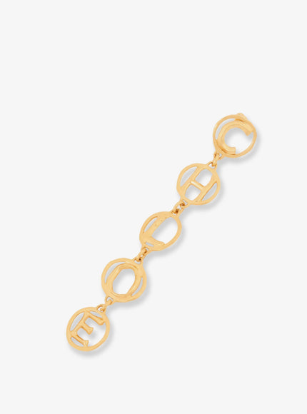 Chloe' Brass Script Earrings