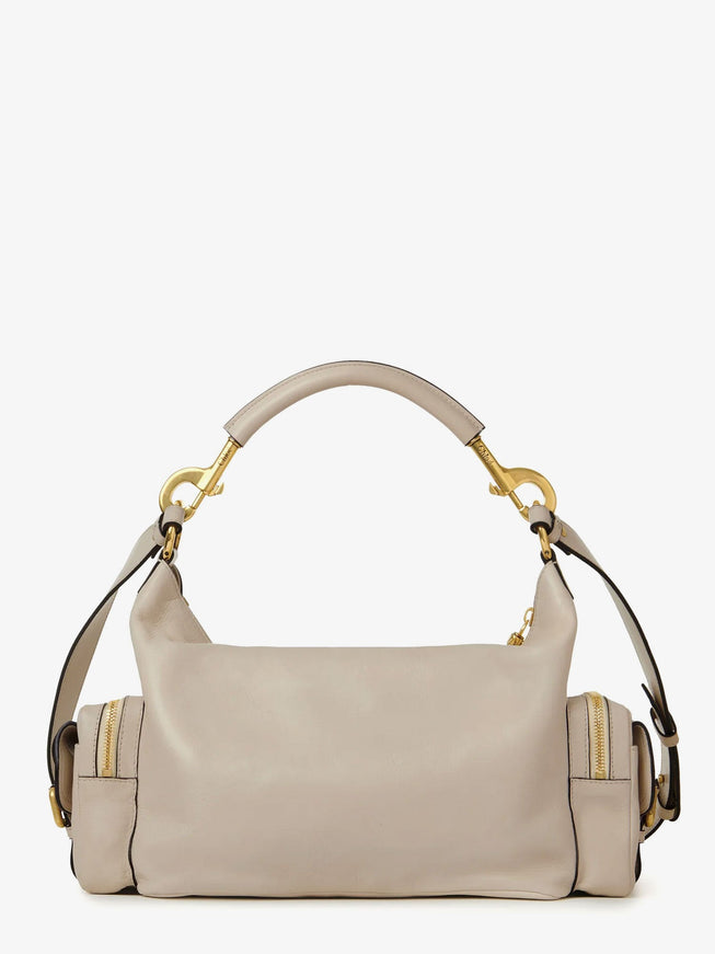Chloe' Medium Double Carry Leather Shoulder Bag