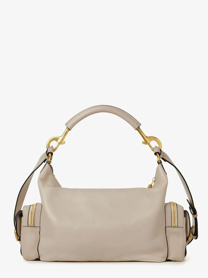 Chloe' Medium Double Carry Leather Shoulder Bag