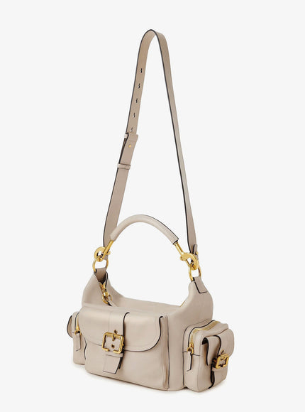 Chloe' Medium Double Carry Leather Shoulder Bag