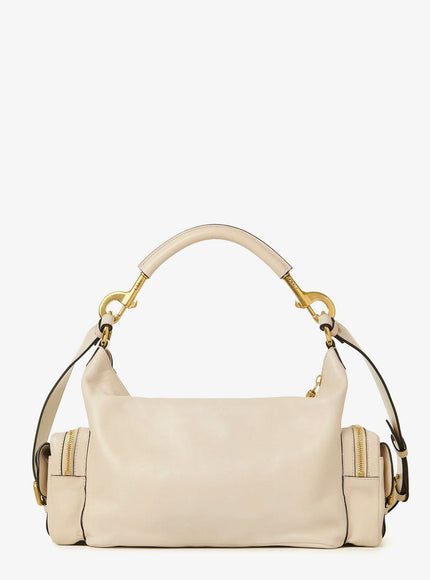 Chloe' Medium Double Carry Leather Shoulder Bag