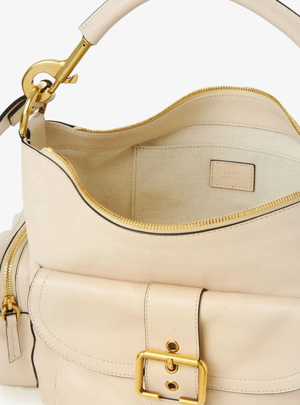 Chloe' Medium Double Carry Leather Shoulder Bag