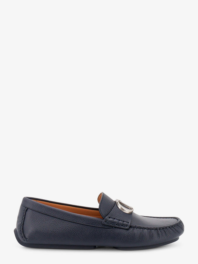 Dior Roadie Leather Loafers Blue