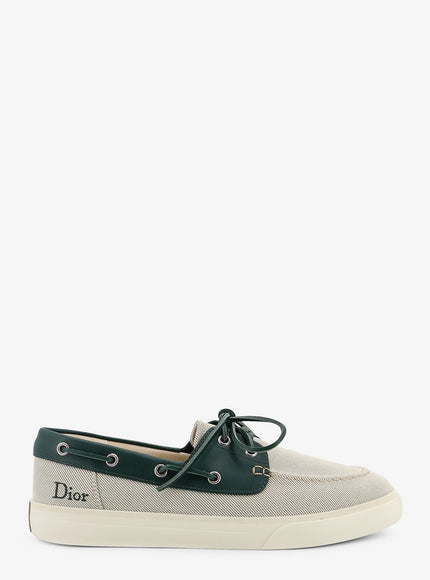 Dior Chester Dioriviera Canvas And Leather Loafers Green