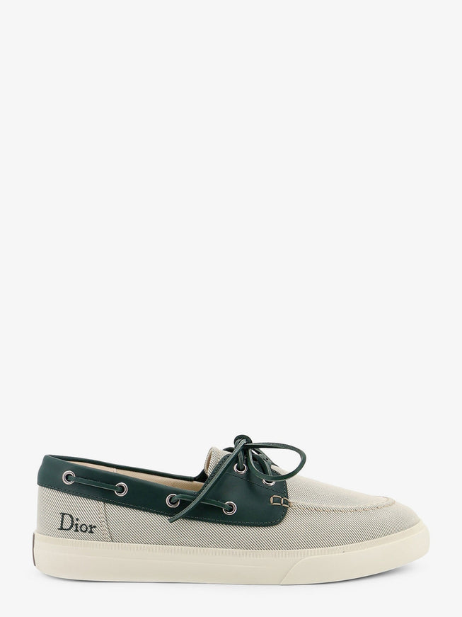 Dior Chester Dioriviera Canvas And Leather Loafers Green
