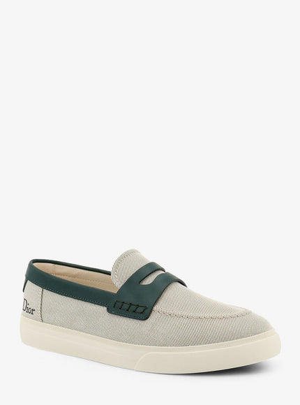 Dior Chester Dioriviera Canvas And Leather Loafers