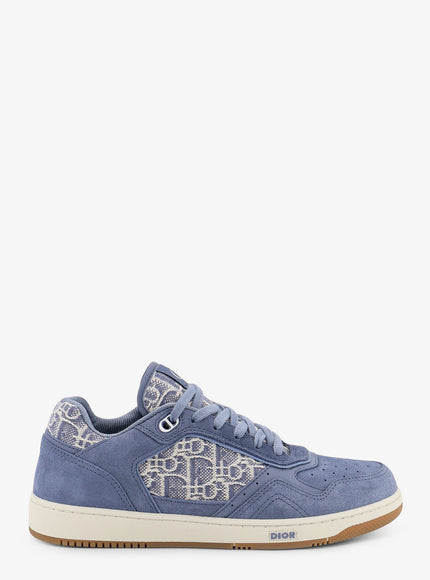 Dior B27 Uptown Dior Oblique Jacquard Fabric And Suede Sneakers Lightblue