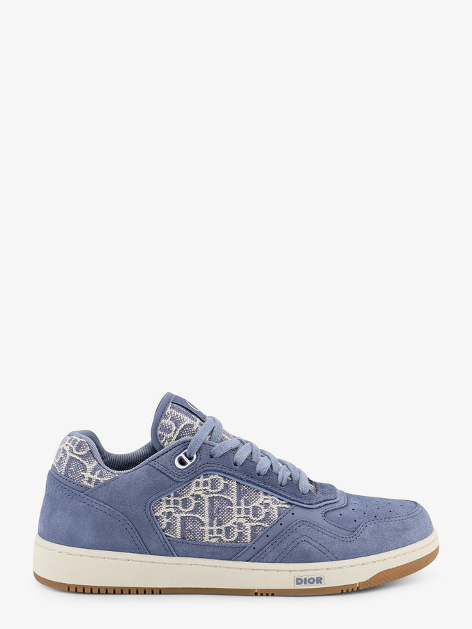 Dior B27 Uptown Dior Oblique Jacquard Fabric And Suede Sneakers Lightblue