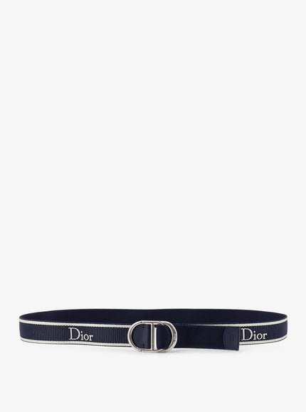 Dior Nylon Belt With Embroidered Logo Navyblue