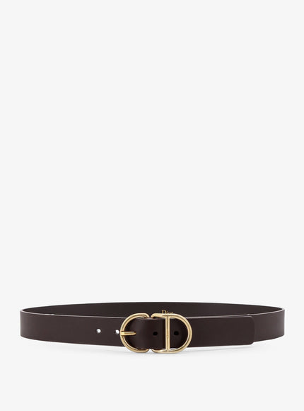 Dior Leather Belt With CD Buckle Darkbrown
