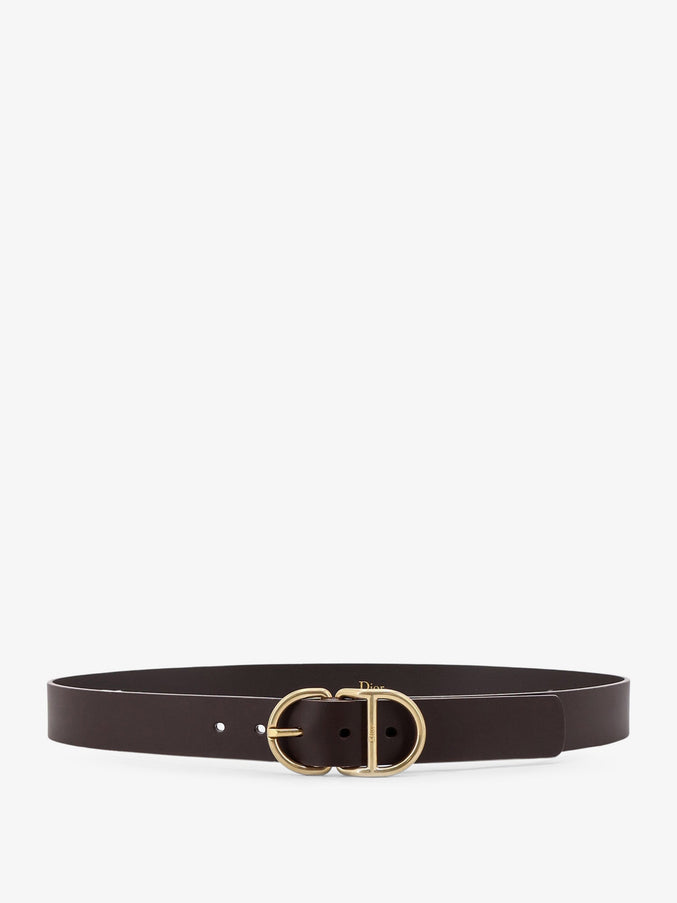Dior Leather Belt With CD Buckle Darkbrown