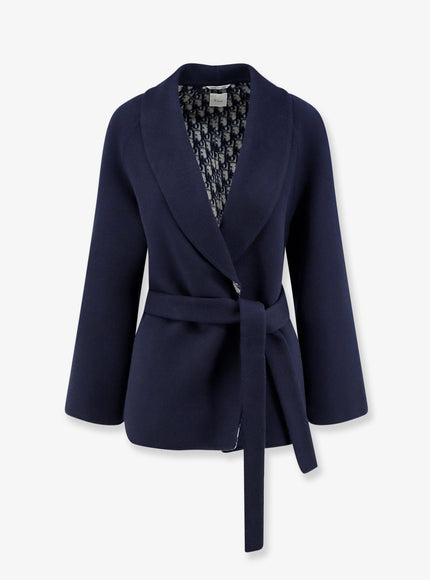Dior Double-Breasted Virgin Wool And Silk Caban Fantaisie