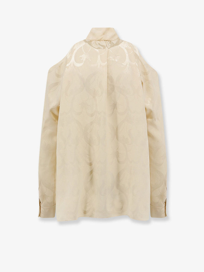 Dior Floral Silk Top with Self-Tie Sash