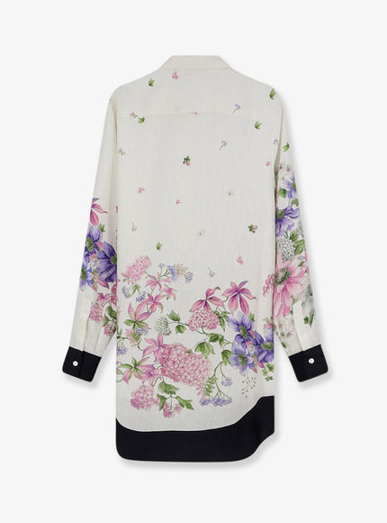 Dior Silk Shirt With Dior Hortensia Garden Print