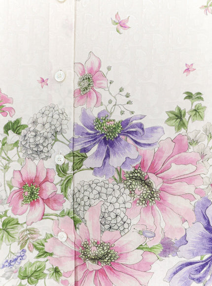 Dior Silk Shirt With Dior Hortensia Garden Print