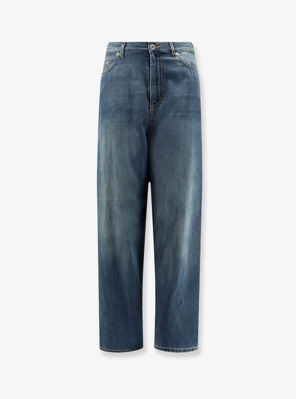 Dior Light Denim Jeans With Vintage Effect Gris