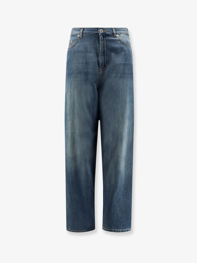 Dior Light Denim Jeans With Vintage Effect Gris