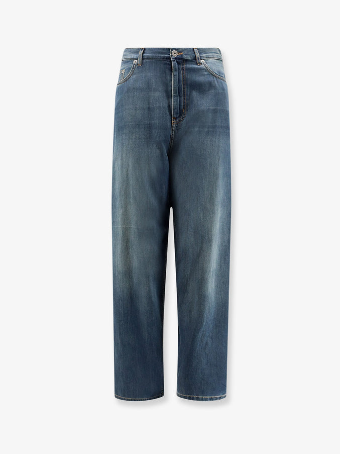 Dior Light Denim Jeans With Vintage Effect Gris