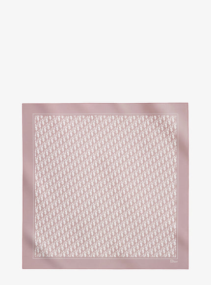 Dior Dior Oblique 90 Silk Scarf Uni Rose