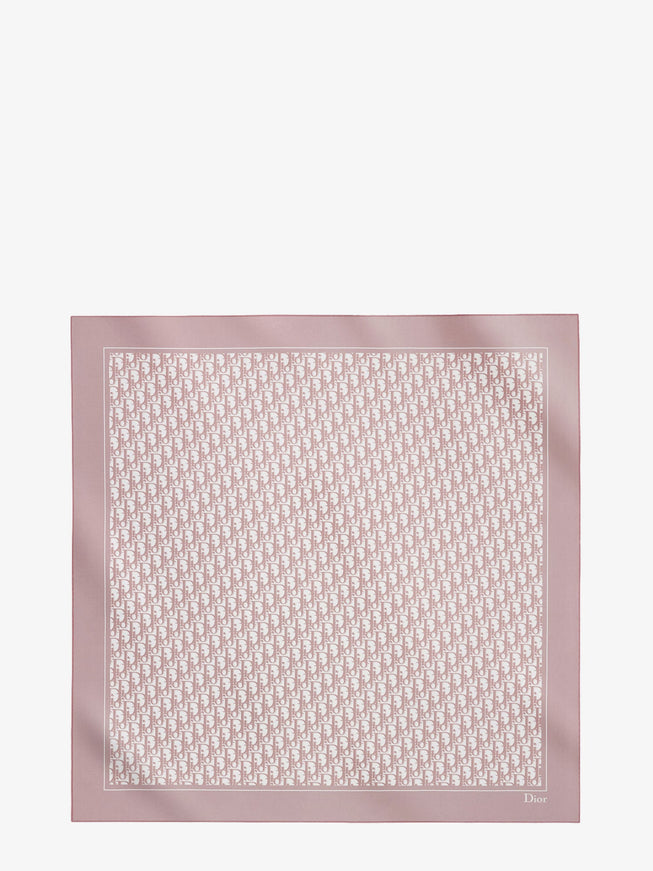 Dior Dior Oblique 90 Silk Scarf Uni Rose