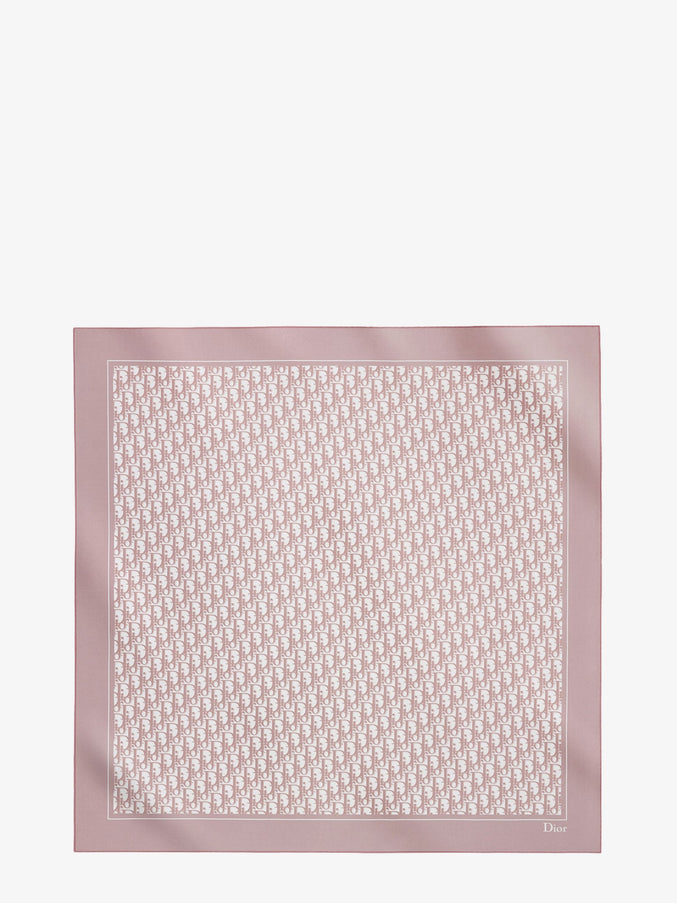 Dior Dior Oblique 90 Silk Scarf Uni Rose