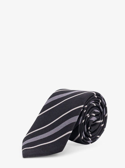 Dior Dior Regimental Silk Tie Uni Nero