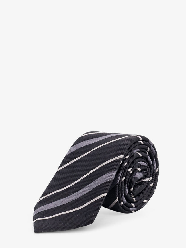 Dior Dior Regimental Silk Tie Uni Nero