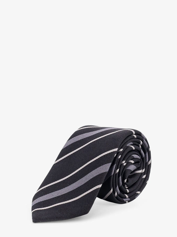 Dior Dior Regimental Silk Tie Uni Nero