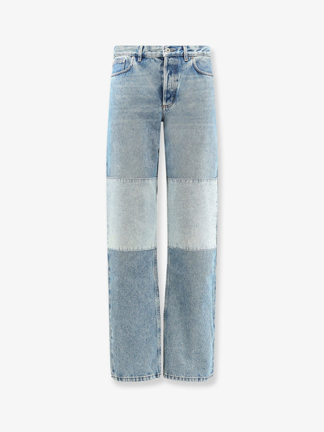 Dior Regular Cotton Jeans Bleu