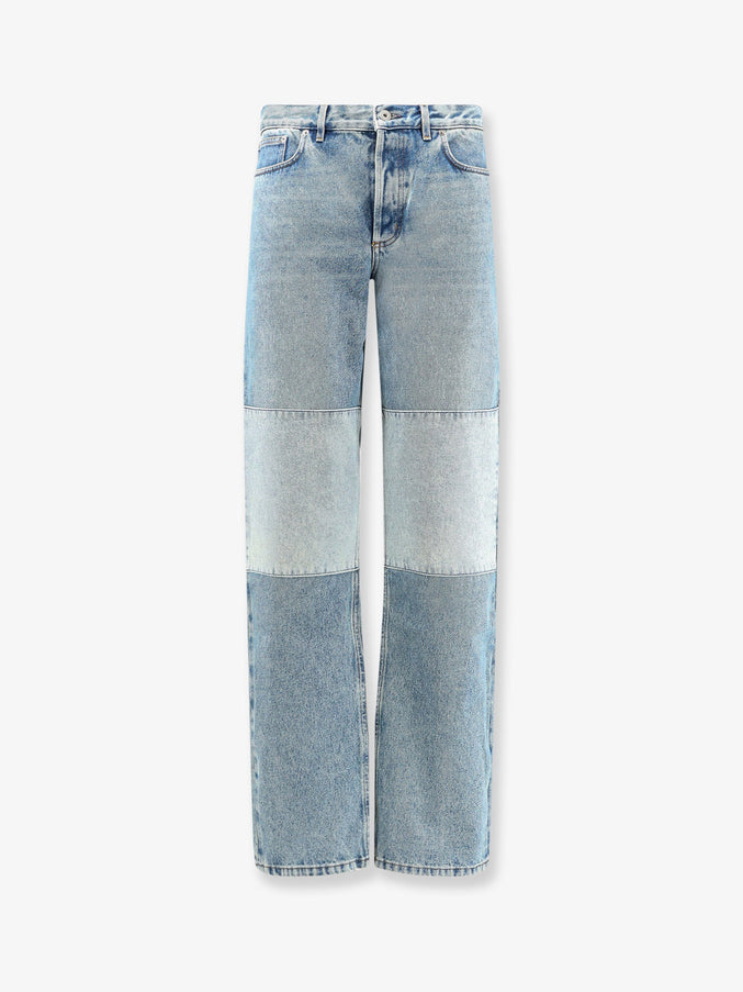 Dior Regular Cotton Jeans Bleu