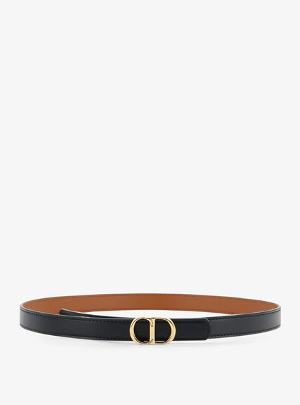 Dior Cd Icon Leather Belt Noirmarron