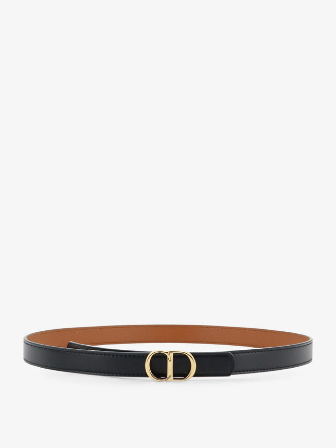 Dior Cd Icon Leather Belt Noirmarron
