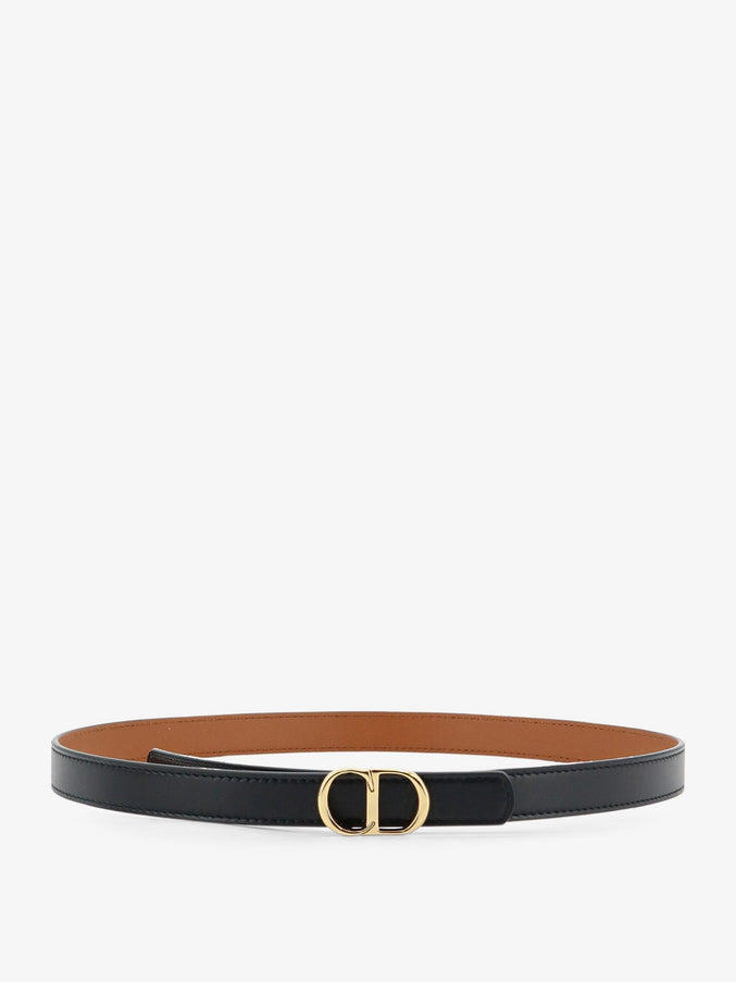 Dior Cd Icon Leather Belt Noirmarron