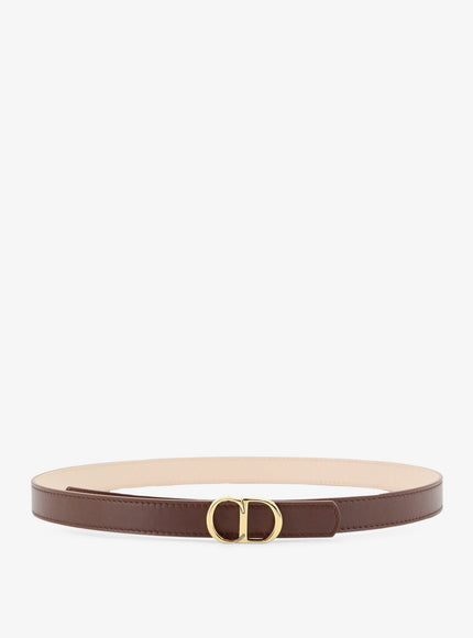 Dior Cd Icon Leather Belt Marronrose