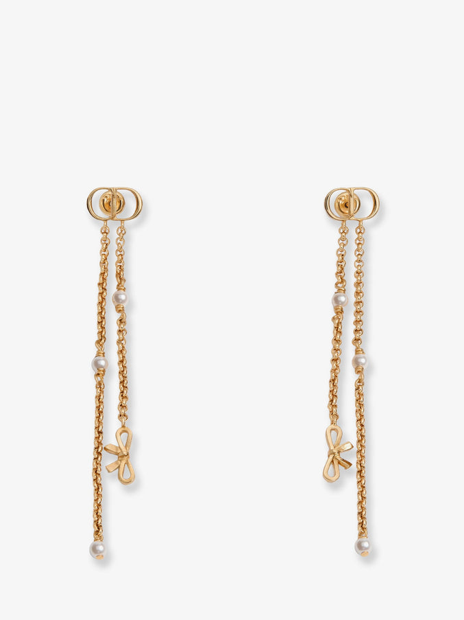 Dior Brass Earrings Uni Goldwhite