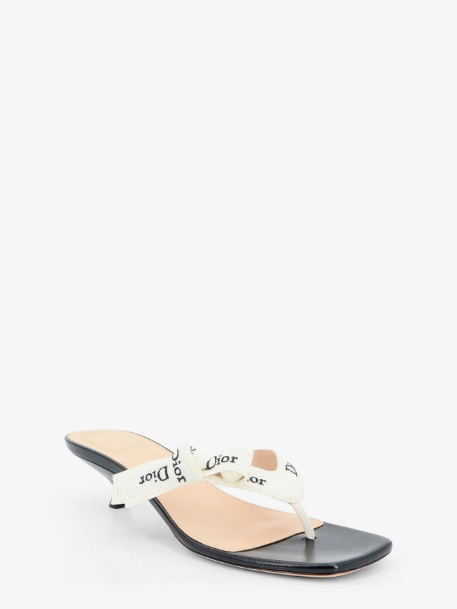 Dior J'adior Leather Mule with Embroidered Logo