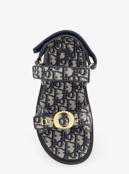 Dior Dior Oblique Jacquard Fabric Sandals