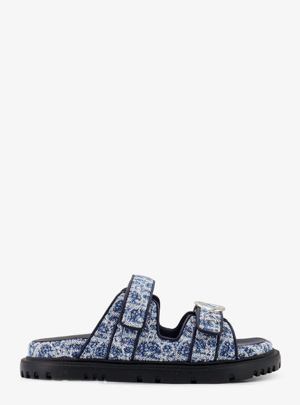 Dior Mydior Dioriviera Denim Sandals Indigo