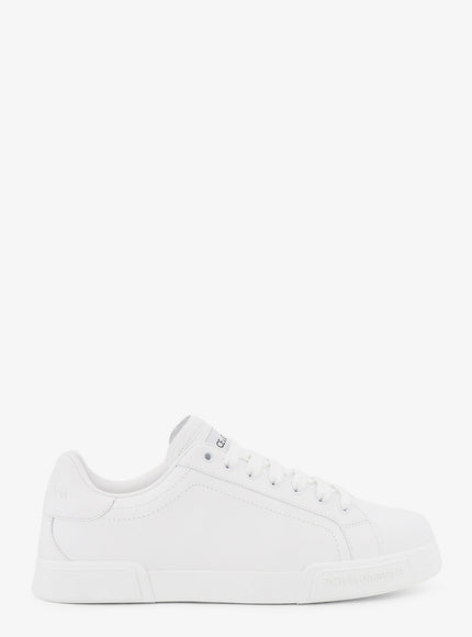 Dolce & Gabbana Portofino Leather Sneakers Bianco Ottico