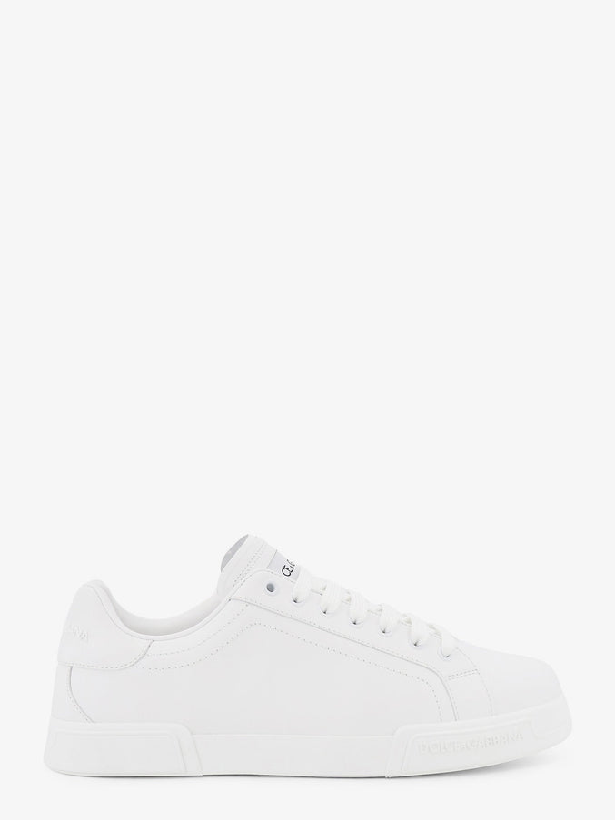 Dolce & Gabbana Portofino Leather Sneakers Bianco Ottico