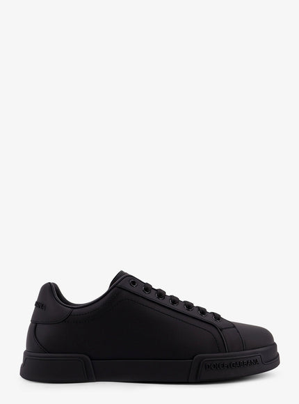 Dolce & Gabbana Portofino Leather Sneakers Nero